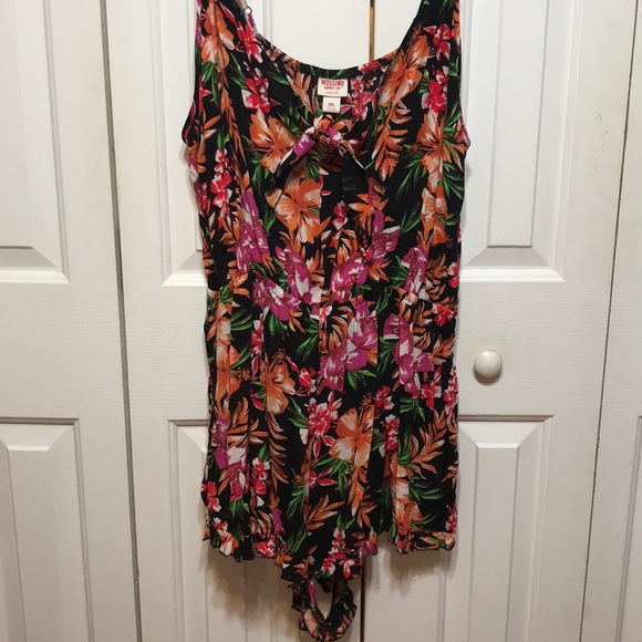Mossimo Supply Co. Pants - Tropical Floral Print Romper